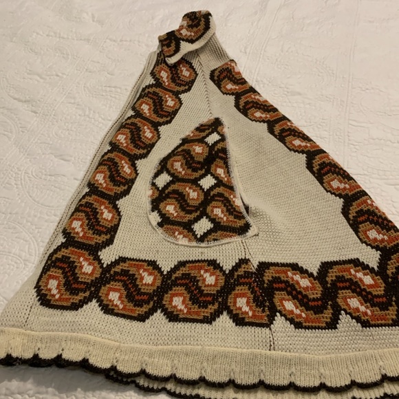 Vintage 1960-70’s Sturbridge Native American Cream Pattern Cape Buttons SzMedium - Picture 10 of 13